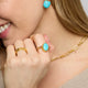 Lucia Turquoise Cocktail Ring Adjustable