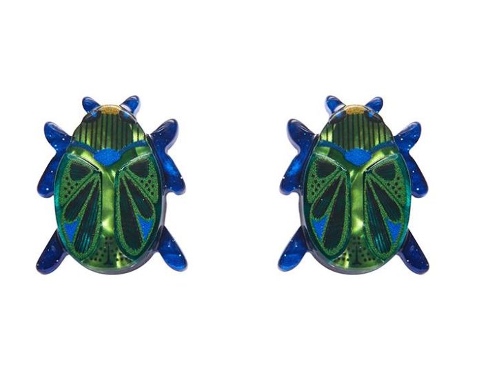 Luck of the Beetle Earrings