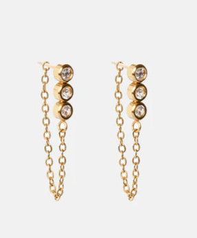Maia Earrings White Zirconium Oxide