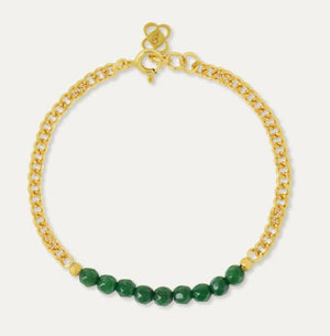 Margot Green Jade Chain Bracelet