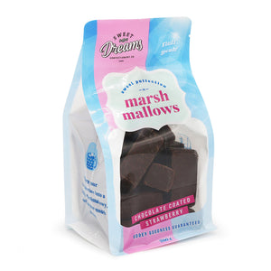 Chocolate Coated Strawberry Marshmallow Pouch 200g