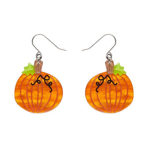 Midnight Magic Pumpkin Drop Earrings