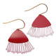 Gum Blossom Flower Earrings Red & Pink