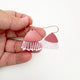 Gum Blossom Flower Earrings Red & Pink