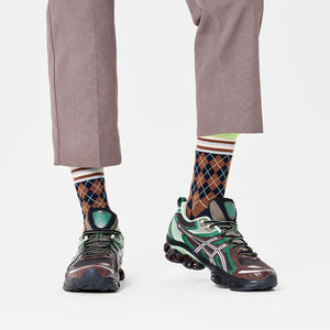 Mixed Argyle Brown Socks