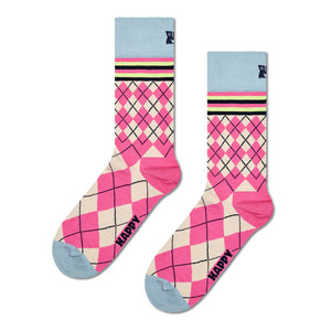 Mixed Argyle Pink Socks