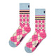 Mixed Argyle Pink Socks