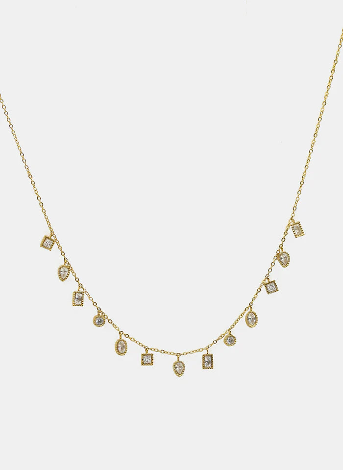 Mohandas Necklace White Zirconium