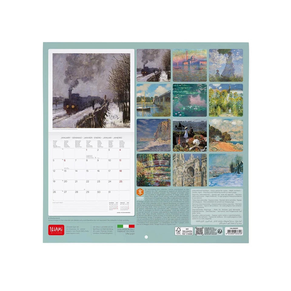 Claude Monet Calendar 2026