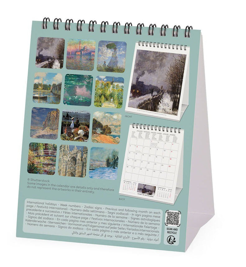 Claude Monet Desk Calendar 2026
