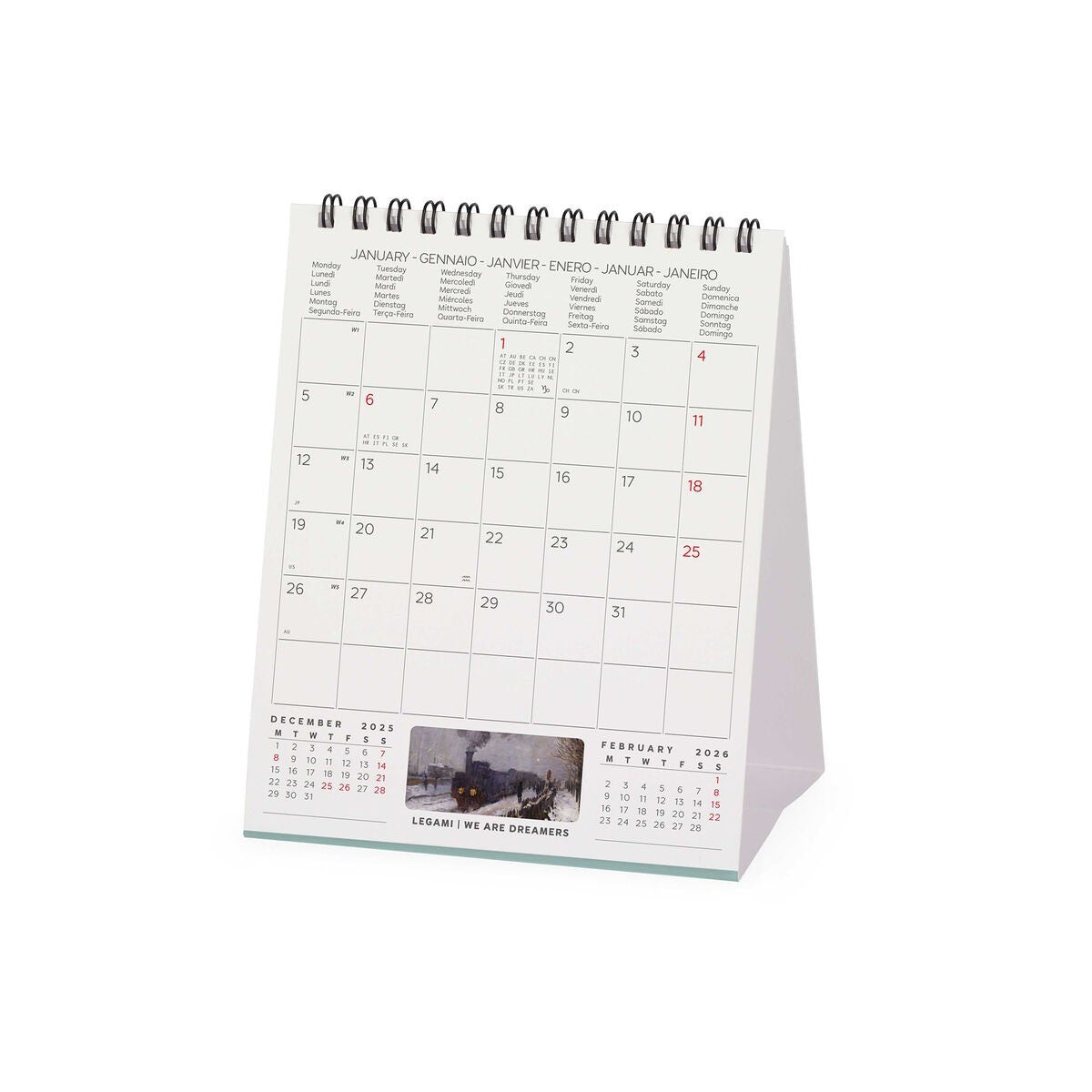 Claude Monet Desk Calendar 2026
