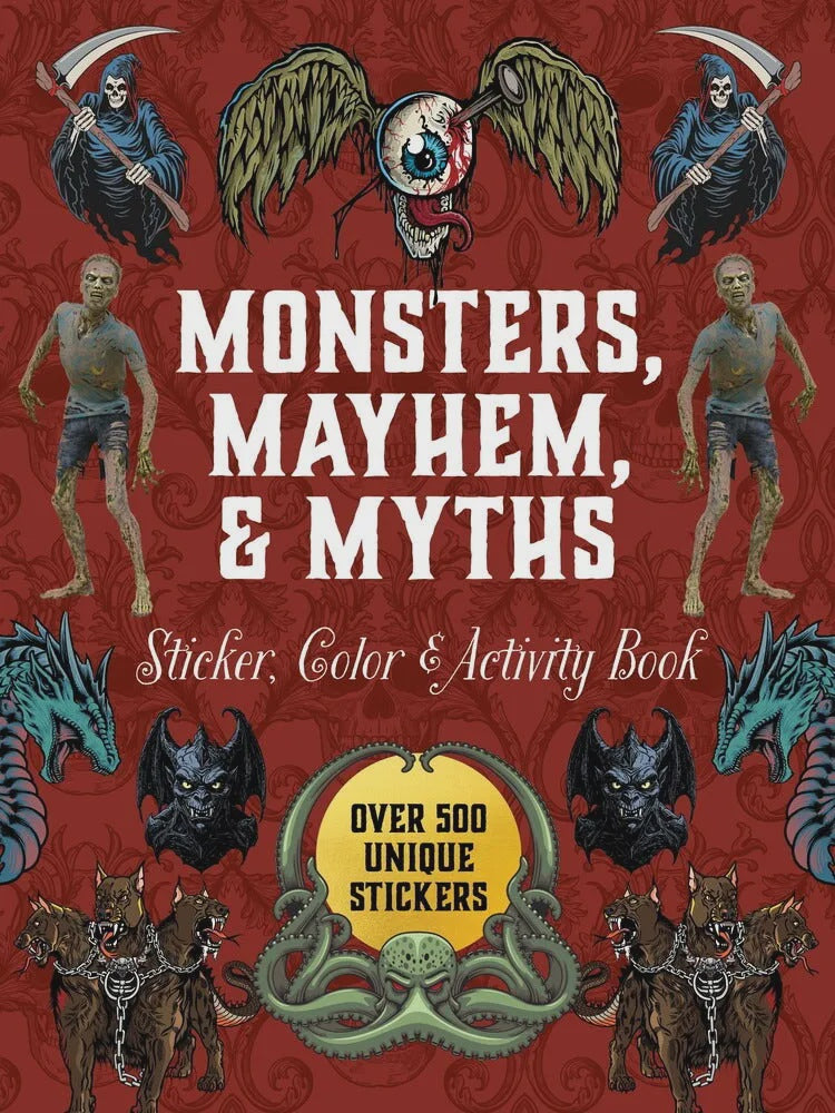 Monsters, Mayhem, and Myths Sticker, Color & Activity Book