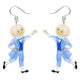 Moonface Drop Earrings
