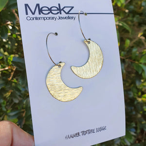 Moon Hoop Earrings