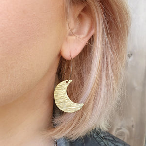 Moon Hoop Earrings