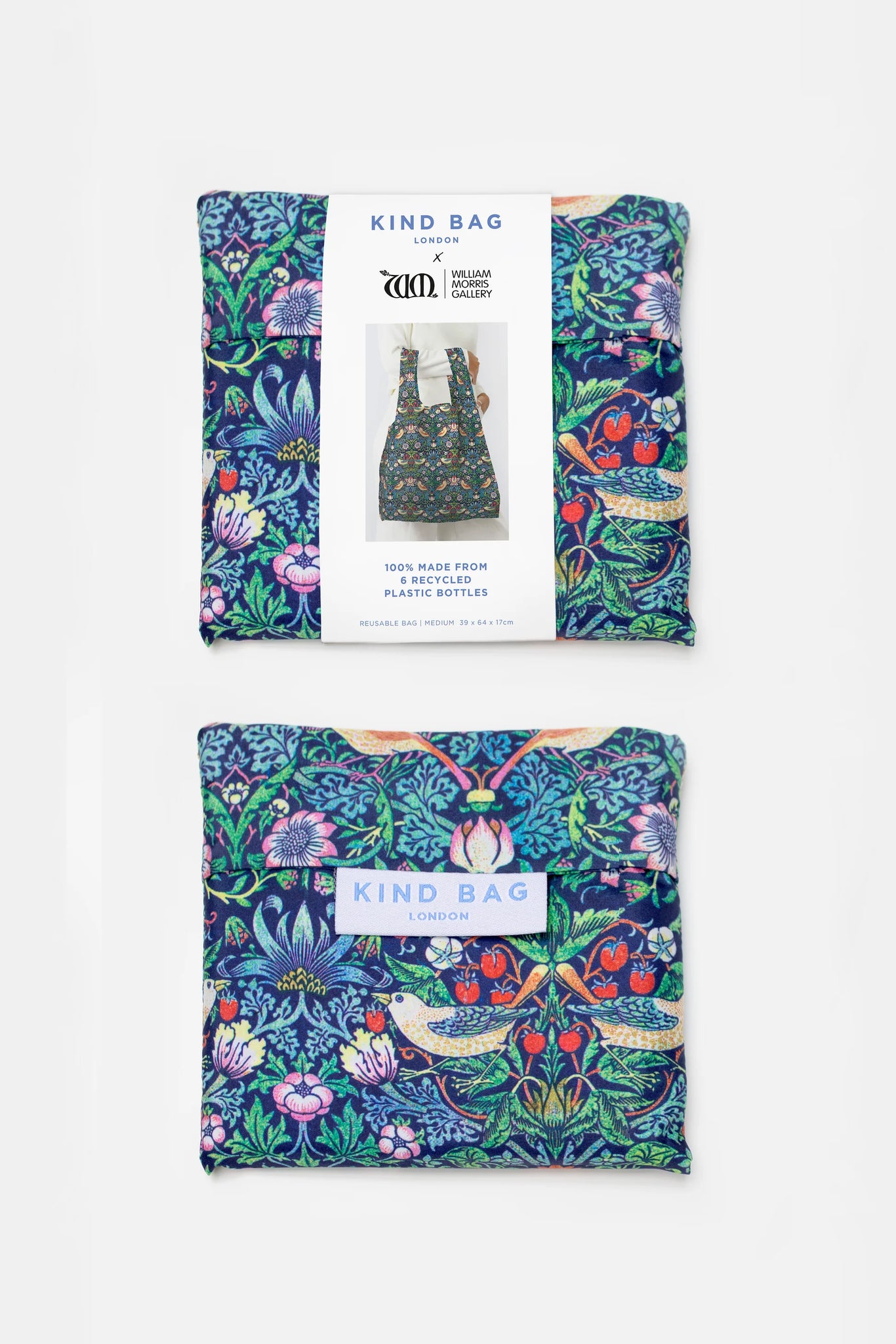William Morris Strawberry Thief Reusable Bag