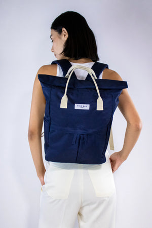 Navy Medium Backpack - Kind Bag
