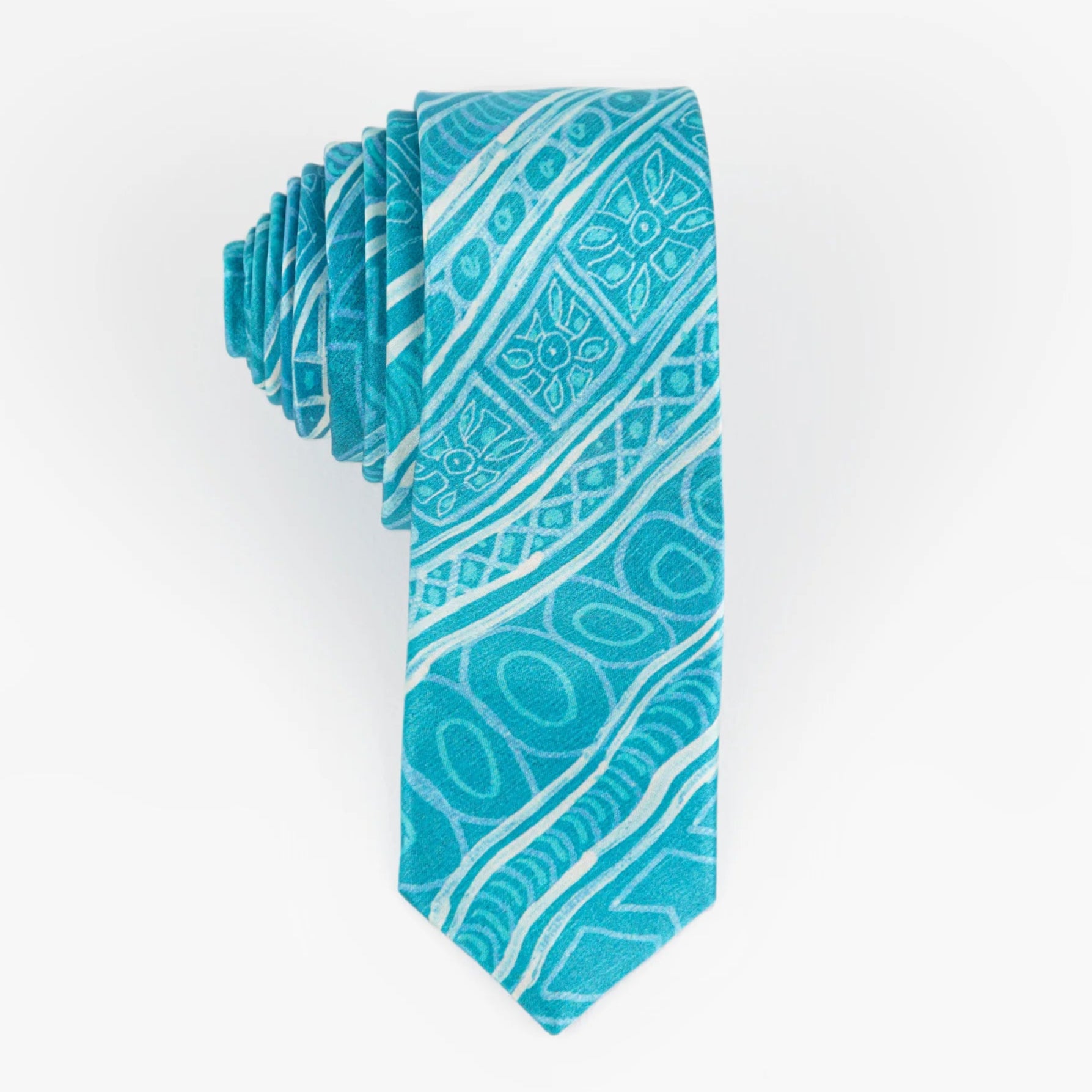 Ocean Tide Silk Neck Tie - Carol Martin
