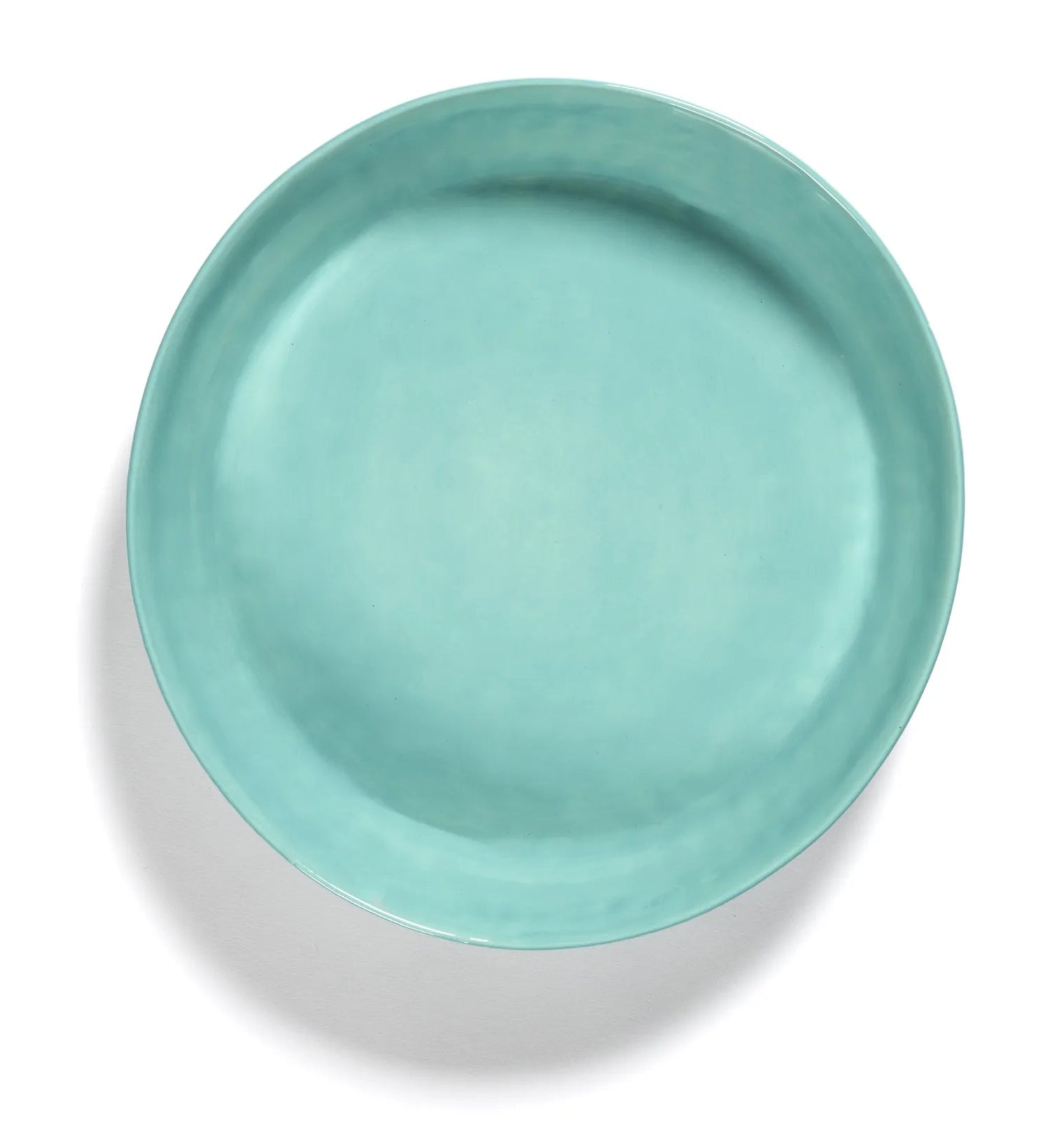 Feast Serving Bowl Medium Azure with Red Stripes