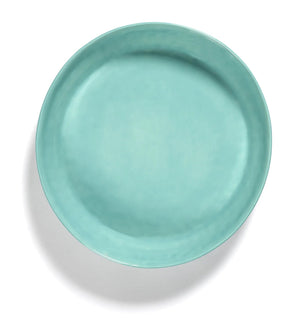 Feast Serving Bowl Medium Azure with Red Stripes