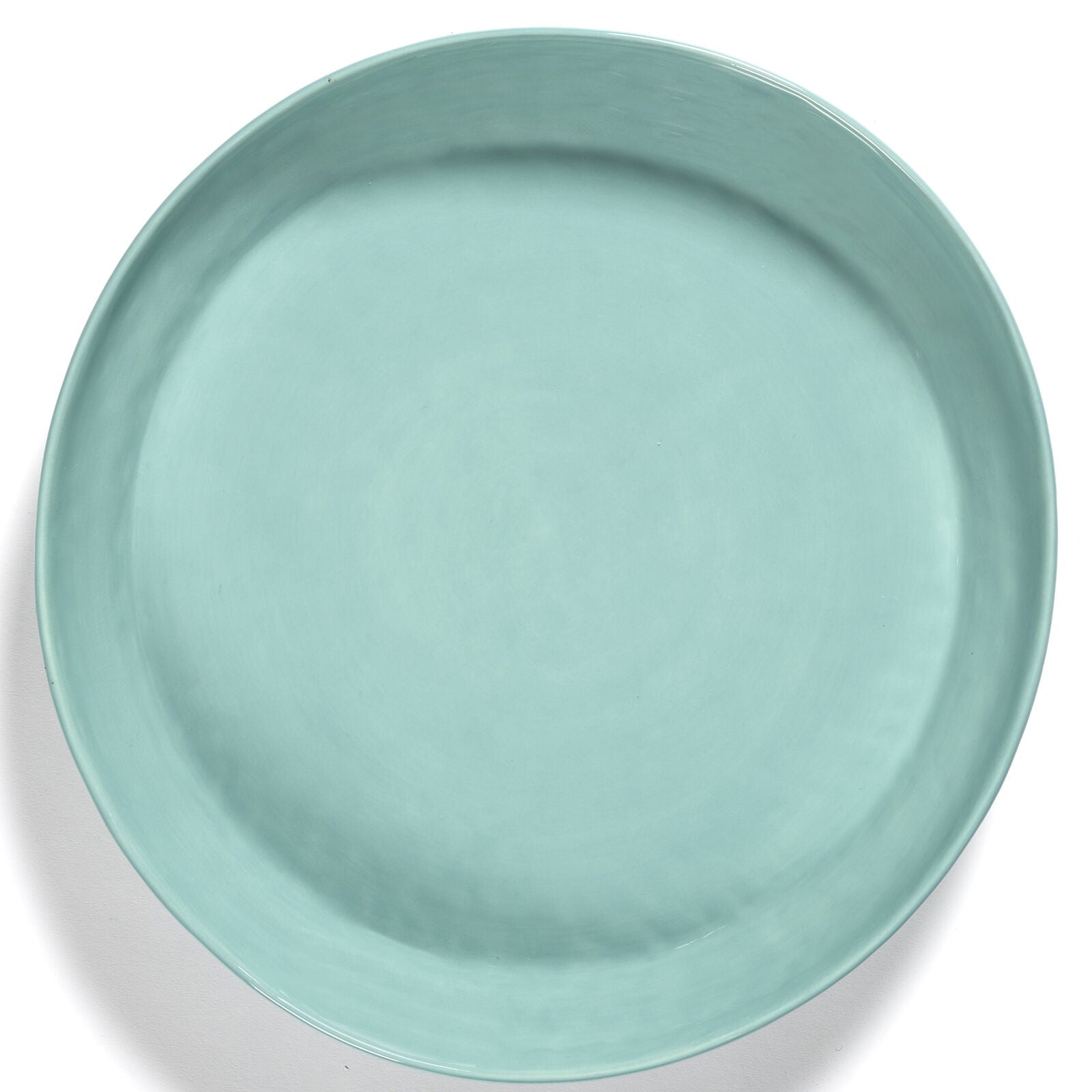 Feast Serving Bowl Medium Azure with Red Stripes