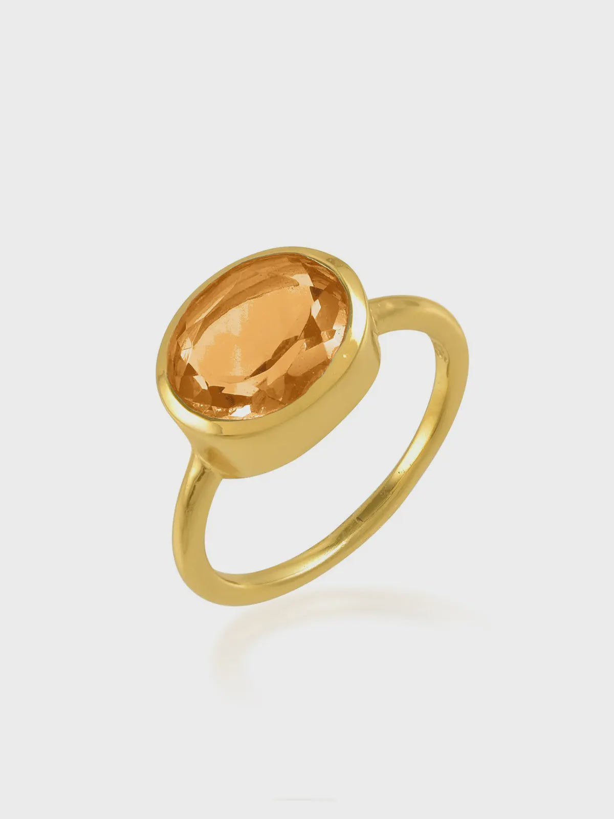 Oval Chunky Ring Citrine