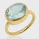 Oval Chunky Ring Light Blue
