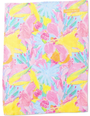 Pastel Blooms Linen Tea Towel