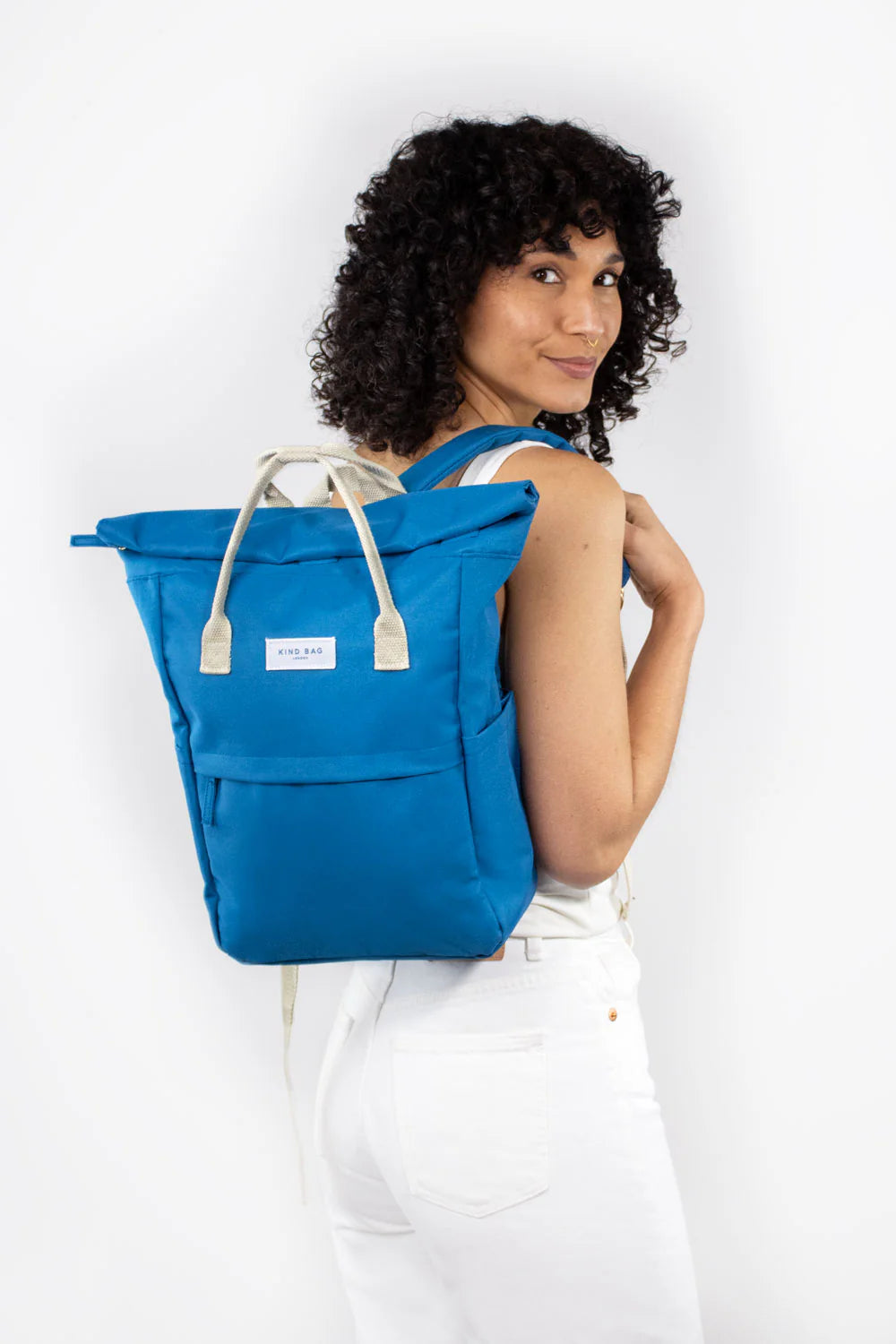 Petrol Blue Medium Backpack - Kind Bag