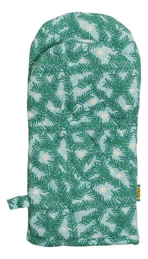 Pine Needle Blue Oven Mitt