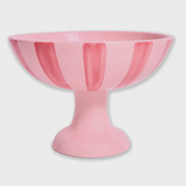 Pink Stripe Fruit Bowl