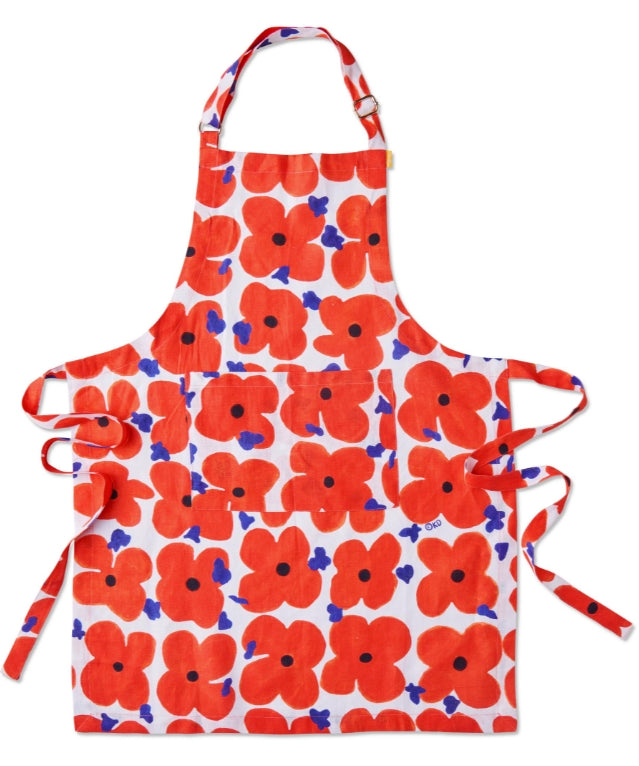 Pop Floral Linen Apron