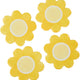 Posey Flower Coasters Yellow Set of 4