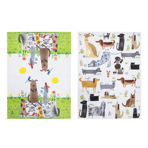 Canine Capers Puppers 2pk Kitchen Towel