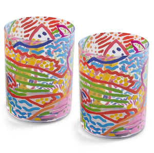 Rainbow Fish Glass Tumblers - Set of 2