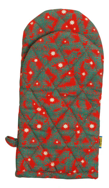 Pine Needle Red Oven Mitt