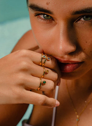 Divya Ring Yellow Zirconium Oxide