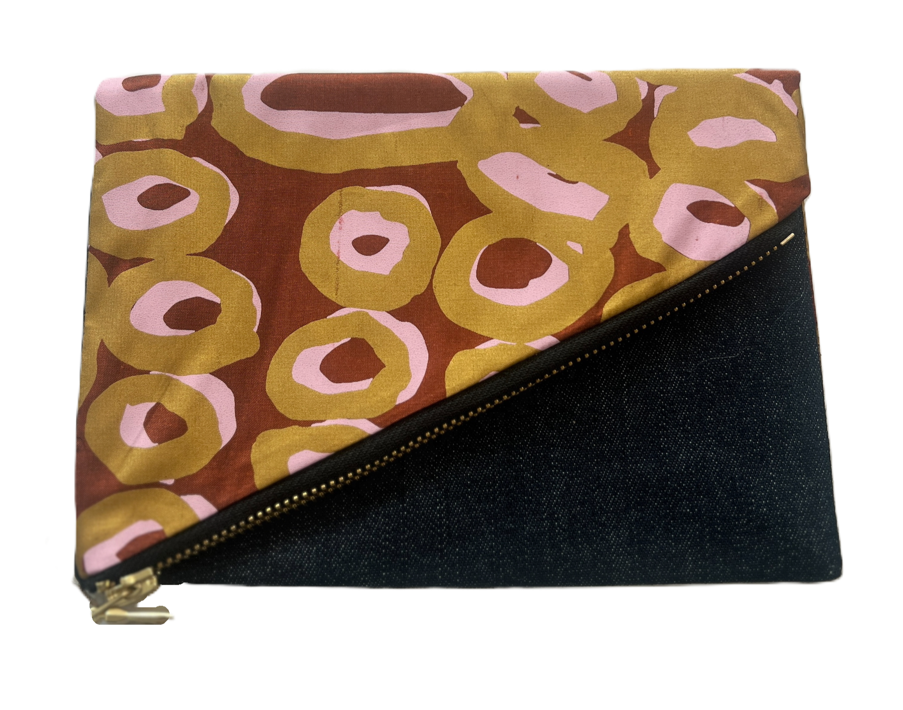 Rockholes Tjilkamala Silk Fold Over Clutch - Copper