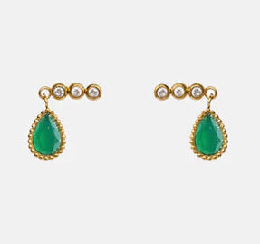 Roma Green Onyx Earrings