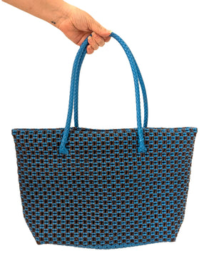 Sivankan Blue & Brown Lined Tote Recycled Plastic