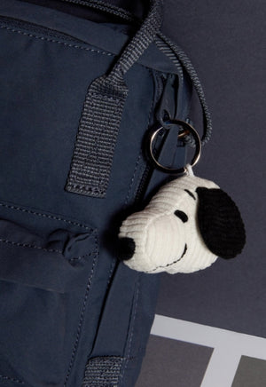 Snoopy Head Corduroy Keyring