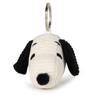 Snoopy Head Corduroy Keyring