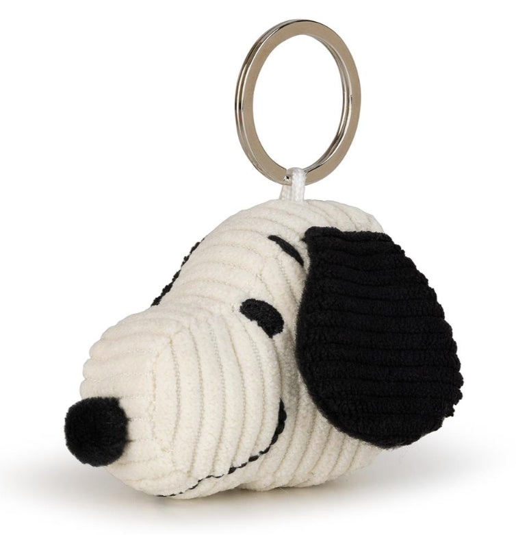 Snoopy Head Corduroy Keyring