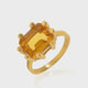 Square Claw Ring Citrine