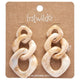 Statement Cream Marble Chain Earrings