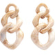 Statement Cream Marble Chain Earrings