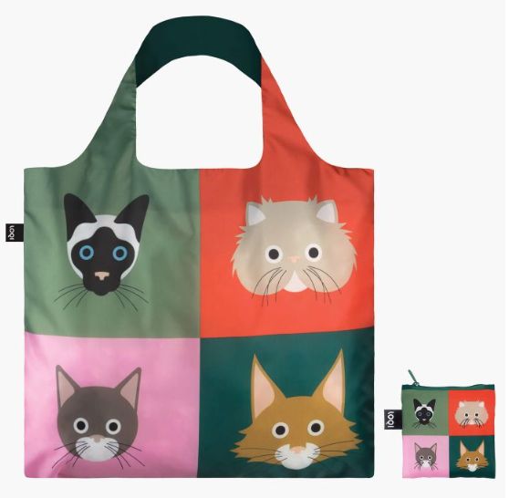 Stephen Cheetham Cats LOQI Shopping Bag