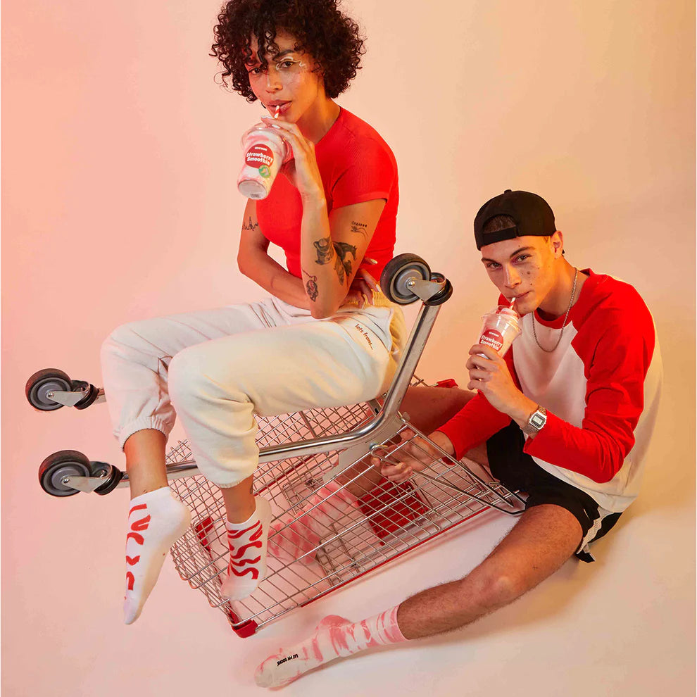 Strawberry Smoothie Socks - 2 Pairs