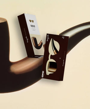 Magritte x Izipizi Sunglasses C Brown Pipe