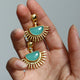 Sunrise Aqua Chalcedony Drop Stud Earrings